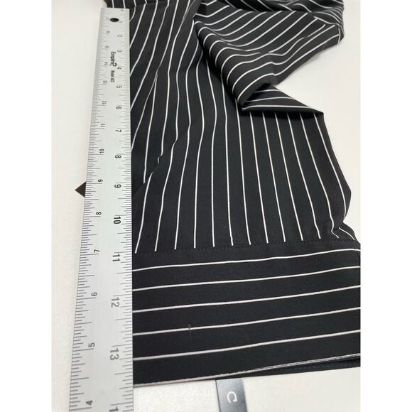 Elementz Stretch High Low Button Front Shirt Striped Black Women's Size 2X NWT - Picture 10 of 10